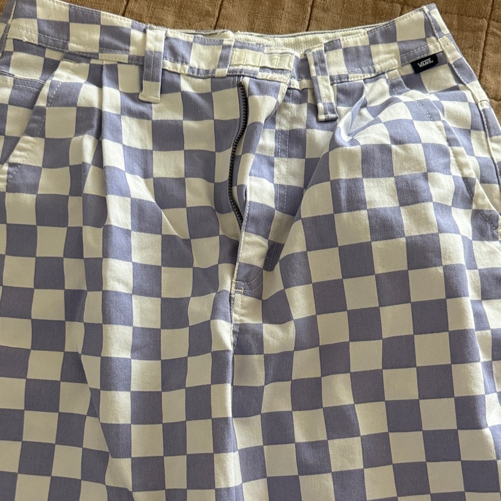 Vans Lavender and White Checkered trouser pleated pant